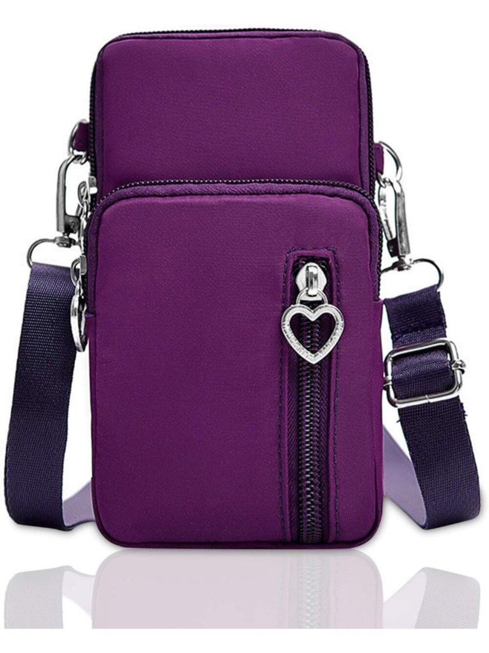 Women's Dark Purple Lightweight Small Cell Phone Travel Pouch Crossbody bags